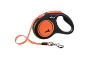 Hunde - Flexi New Neon S Tape 5 m (black/neon orange) - H7831O