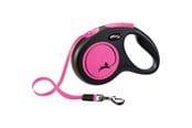 Hunde - Flexi New NEON M leash 5 m 25 kg black / neon pink - H7829P