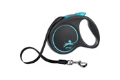 Hunde - Flexi Black Design L leash 5 m 50 kg blue - H78016L
