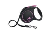 Hunde - Flexi Black Design M leash 5 m 25 kg pink - H78015P