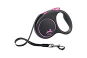 Hunde - Flexi Black Design S leash 5 m 15 kg pink - 4000498033913