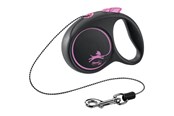 Hunde - Flexi Black Design XS leash 3 m 8 kg pink - H78011P