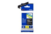Papier, Fotopapier und Etiketten - Brother TZE345 - White On Black - Roll (1.8 cm x 8 m) - TZe345