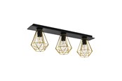 Lampen - EGLO TARBES 2 Deckenleuchte, schwarz, messing - 43655