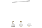 Lampen - EGLO CALMANERA Hängeleuchte, weiss, messing - 99696