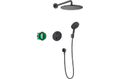 Dusch- und Montagezubehör - Hansgrohe Croma 280 shower system 1jet with Ecostat S matte black - 27961670
