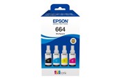 Druckerzubehör - Tinte & Toner - Epson EcoTank 664 / 4-Pack (Black Yellow Cyan Magenta) Ink - C13T66464A