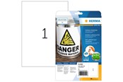 Papier, Fotopapier und Etiketten - HERMA Wetterfeste Outdoor-Folienetiketten A4, 210 x 297 mm, weiß, extrem stark haftend, dehnfähig - 9500