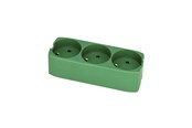 Schaltereinheiten - Gripo Socket with 3 outlets and earth, Green - 5709119075538