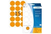 Papier, Fotopapier und Etiketten - HERMA Vielzwecketiketten/Farbpunkte Ø 32 mm, rund, leuchtorange, permanent haftend, zur Handbeschriftung - 2274