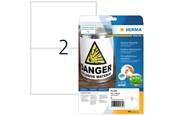 Papier, Fotopapier und Etiketten - HERMA Wetterfeste Outdoor-Folienetiketten A4, 210 x 148 mm, weiß, extrem stark haftend, dehnfähig - 9535