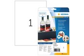 Papier, Fotopapier und Etiketten - HERMA Hochglanz-Etiketten A4, 210 x 297 mm, permanent haftend, Inkjet Drucker - 8895