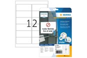 Papier, Fotopapier und Etiketten - HERMA Ablösbare Adressetiketten A4, 99,1 x 42,3 mm, weiß - 10017