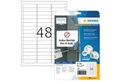 Papier, Fotopapier und Etiketten - HERMA Ablösbare Beschriftungsstreifen A4, 63,5 x 16,9 mm, weiß - 10005