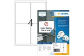 Papier, Fotopapier und Etiketten - HERMA Ablösbare Adressetiketten A4, 99,1 x 139 mm, weiß, blickdicht - 10313