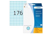 Papier, Fotopapier und Etiketten - HERMA Vielzwecketiketten/Farbpunkte Ø 8 mm, rund, blau, permanent haftend, zur Handbeschriftung - 2213