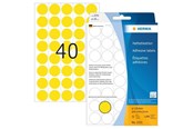 Papier, Fotopapier und Etiketten - HERMA Vielzwecketiketten/Farbpunkte Ø 19 mm, rund, gelb, permanent haftend, zur Handbeschriftung - 2251