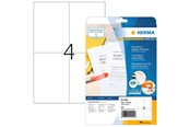 Papier, Fotopapier und Etiketten - HERMA Korrektur-/Abdecketiketten A4, 105 x 148 mm, weiß, blickdicht, permanent haftend - 4229
