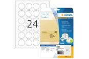 Papier, Fotopapier und Etiketten - HERMA Verschlussetiketten A4, Ø 40 mm, transparent, wetterfest, stark haftend - 4236