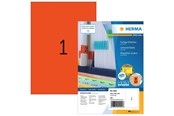 Papier, Fotopapier und Etiketten - HERMA Farbige Etiketten A4, 210 x 297 mm, rot, permanent haftend - 4402