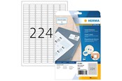 Papier, Fotopapier und Etiketten - HERMA Inkjet-Etiketten A4, 25,4 x 8,5 mm, weiß, permanent haftend - 8830