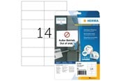 Papier, Fotopapier und Etiketten - HERMA Ablösbare Etiketten A4, 105 x 42,3 mm, weiß - 5081