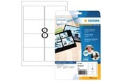 Papier, Fotopapier und Etiketten - HERMA Hochglanz-Etiketten A4, 96 x 63,5 mm, weiß, permanent haftend, Laserdrucker - 4907