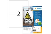 Papier, Fotopapier und Etiketten - HERMA Wetterfeste Outdoor-Folienetiketten A4, 210 x 148 mm, weiß, extrem stark haftend, dehnfähig - 9541