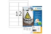 Papier, Fotopapier und Etiketten - HERMA Wetterfeste Outdoor-Folienetiketten A4, 99,1 x 42,3 mm, weiß, extrem stark haftend, dehnfähig - 9538