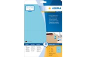 Papier, Fotopapier und Etiketten - HERMA Coloured labels A4 105 x 148 mm blue removable - 4563
