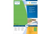 Papier, Fotopapier und Etiketten - HERMA Coloured labels A4 105 x 42.3 mm green permanent adhesion - 4559