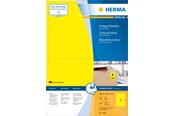 Papier, Fotopapier und Etiketten - HERMA Coloured labels A4 199.6 x 143.5 mm yellow permanent adhesion - 4565