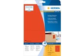 Papier, Fotopapier und Etiketten - HERMA Coloured labels A4 105 x 148 mm red removable - 4562