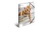 Mappen und Clipboards - HERMA Elasticated folder glossy animals A4 PP cats - 19328