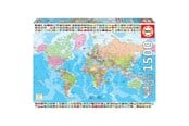 Puzzle - Educa 1500 The World Map Holz - 018500