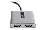 Display Kabel - StarTech.com USB-C to Dual HDMI MST HUB Dual HDMI 4K 60Hz USB Type C Multi Monitor Adapter for Laptop w/ 1ft (30cm) cable - MST14CD122HD
