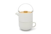 Küchenzubehör - bredemeijer Teekanne mit Tasse, 1 Person, weiß, 500 ml, Umea - 142007