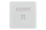Netzwerkzubehör - Deltaco VR-226 Flush mount for Keystone 1 port dust hatch white - VR-226