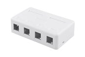 Netzwerkzubehör - Deltaco Surface Mount Box For Keystone 4 ports White - VR-224