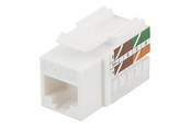 Netzwerkzubehör - Deltaco MD-124 Cat6A Keystone jack LSA/110 termination plastic toolless white (1-Pack) - MD-124