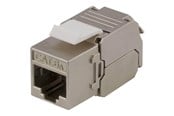 Netzwerkzubehör - Deltaco MD-121 Cat6A Shielded Keystone Jack Toolless Clamp Termination Plastic white/metal - MD-121