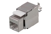 Netzwerkzubehör - Deltaco MD-119 Keystone Jack CAT6 White/Metal - MD-119