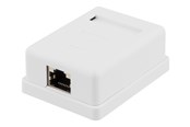 Netzwerkzubehör - Deltaco VR-216 Shielded network socket Surface FTP 1xRJ45 Cat6 white - VR-216