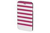 Handys - Cover & Cases - Hama "Stripes" Booklet Case for Apple iPhone 6/6s magenta/white - 138290