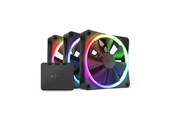 Gehäuselüfter - NZXT F120 RGB 3-pack & RGB Controller - Black - Gehäuselüfter - 120mm - Schwarz mit RGB LED - 28 dBA - RF-R12TF-B1