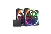 Gehäuselüfter - NZXT F140 RGB 2-pack & RGB Controller - Black - Gehäuselüfter - 140mm - Schwarz mit RGB LED - 33 dBA - RF-R14DF-B1