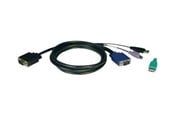 KVM Kabel - Tripp Lite 10ft USB / PS2 Cable Kit for KVM Switches B040 / B042 Series KVMs 10' - keyboard / video / mouse (KVM) cable kit - 3 m - P780-010
