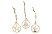 Kleiderbügel und Haken - Creativ Company Christmas pendants Wood 24pcs. - 54464