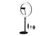 Streamingausrüstung - LogiLink Smartphone ring light tripod with remote shutter height adjust. Ø 25 cm - AA0152