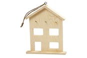 Kleiderbügel und Haken - Creativ Company Wooden key box with 3 hooks - 57532